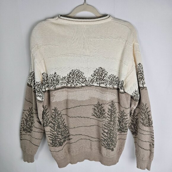 Northern Reflections Womens Vintage Sweater Medium Golf Scene Embroidery Knit - Picture 4 of 10